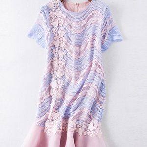 NWT never worn Pink and Lilac Lace Dress